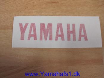 Rødt Yamaha mærke med hvid kant, sætpris