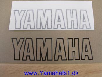 Tankmærker YAMAHA, SØLV firkantet skrift