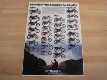 Yamaha plakat standard modeloversigt
