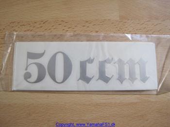Gotisk skrift "50ccm" Sølv