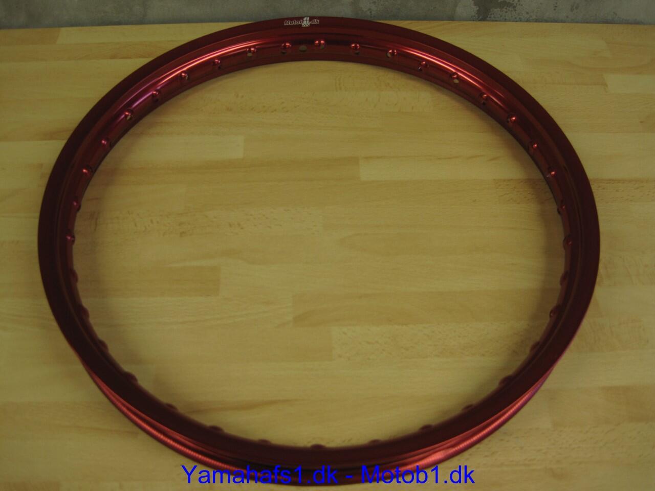 Køb Aluminiumsfælg rød eloxeret 17x1,20 - Tilbud: 289,00,-