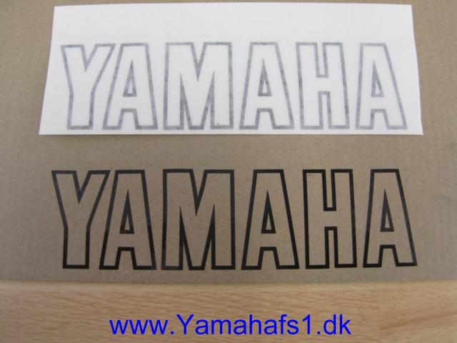 Tankmærker YAMAHA, SORT firkantet skrift