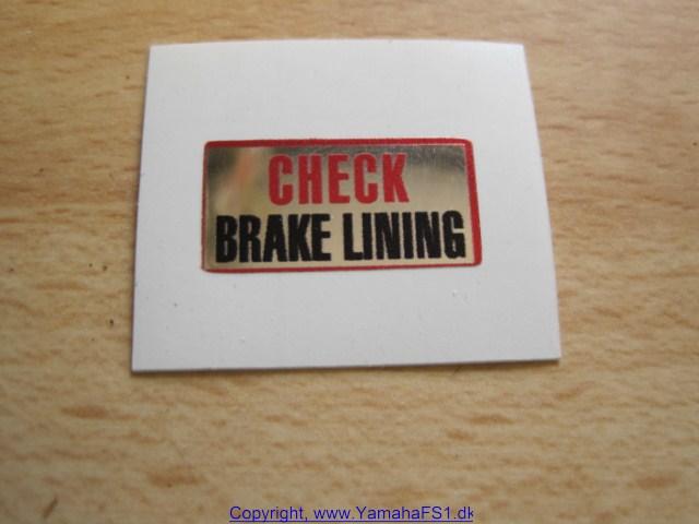 Check Brake lining