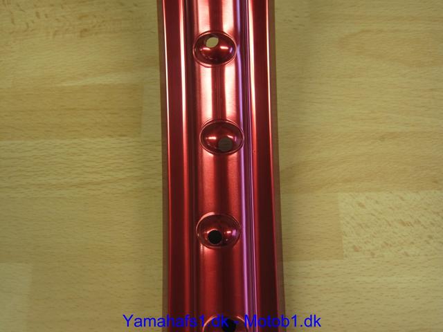 Aluminiumsfælg rød eloxeret 17x1,20