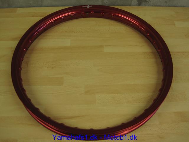 Aluminiumsfælg rød eloxeret 17x1,40