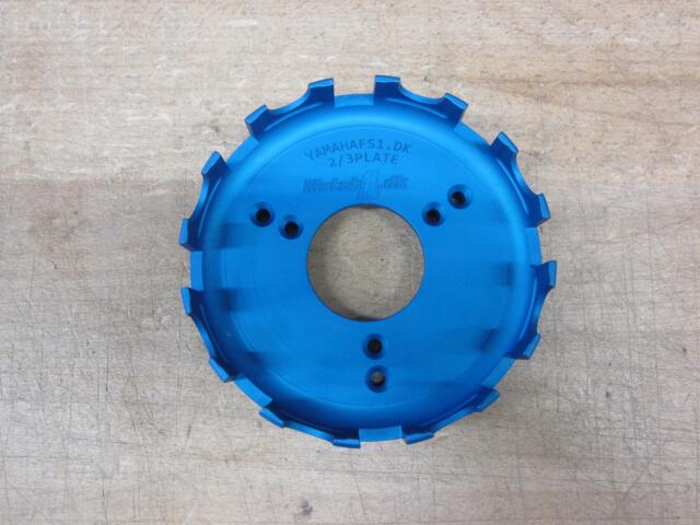 Aluskål for gammel model primærhjul, til 2 & 3 plader Blåeloxeret (6 nitter)