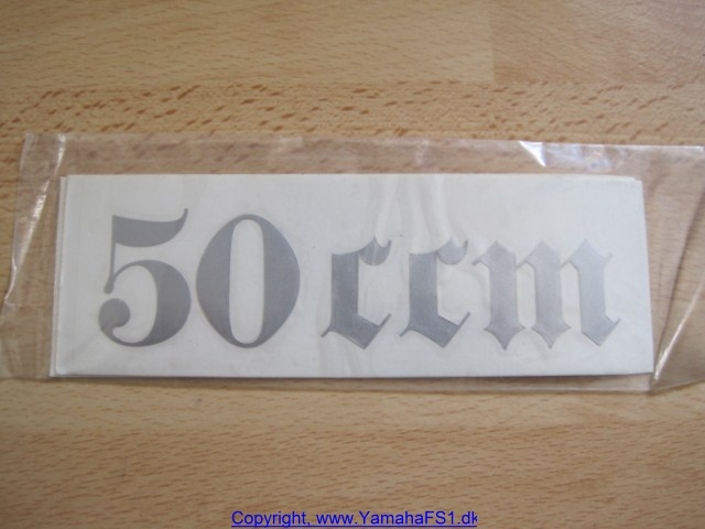 Gotisk skrift "50ccm" Sølv