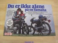 Yamaha metalskilt med Yamaha reklame 1978-79 A4