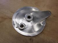 Bremseplade bag børstet aluminium, 14mm bremsenøgle