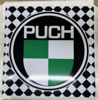 Støttebensplade med Puch logo, for dobbel støtteben