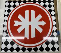 Støttebensplade med Kreidler logo, for dobbel støtteben